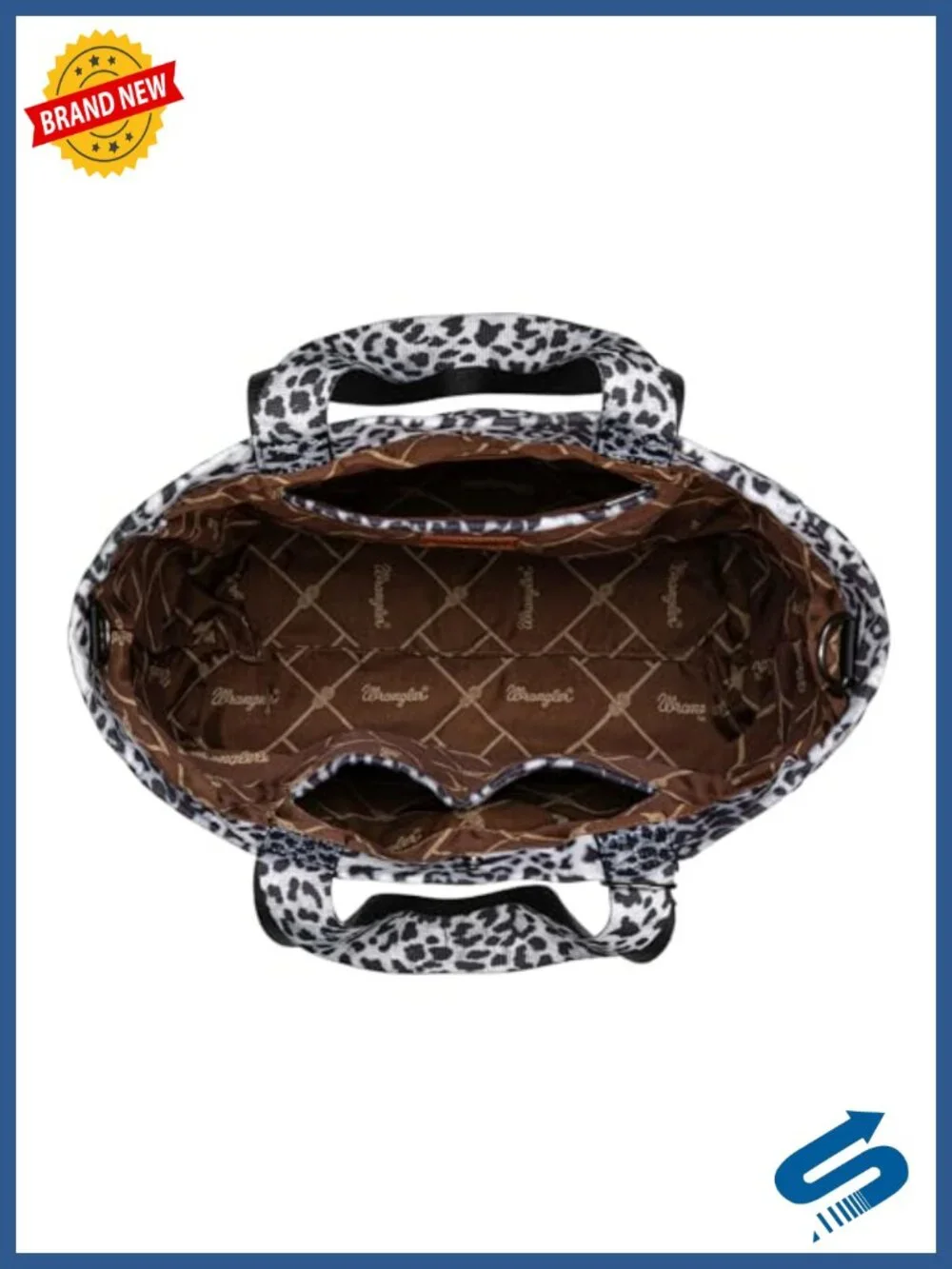 Large Tote Bag for Women with Detachable Crossbody Strap - Leopard Print